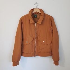 Wild Fable Camel Puffer Bomber Jacket